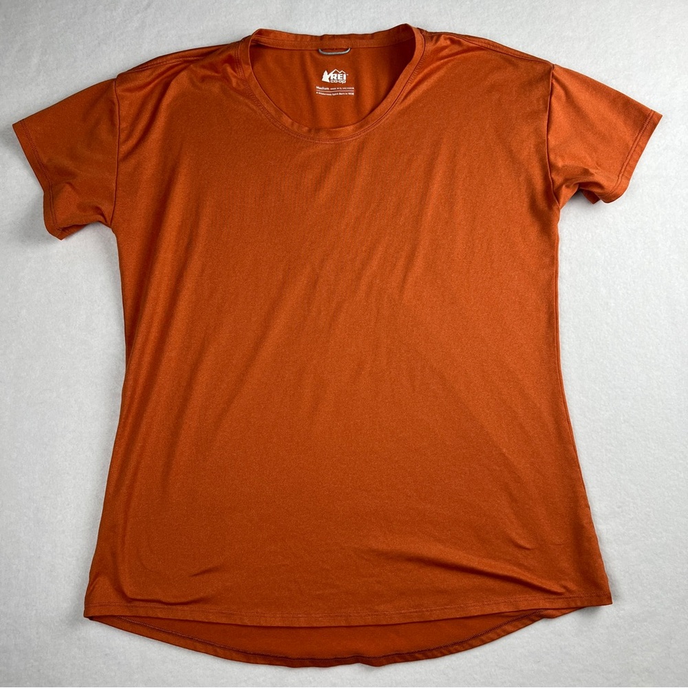 REI Women's Sahara Short Sleeve T-Shirt Papaya‎ Orange Medium - Picture 2 of 7